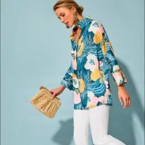 Tuckernuck Riveria Floral Willow Blouse